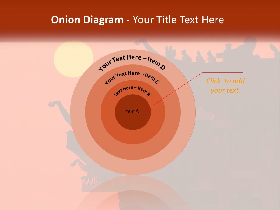 The Sun Is Setting Over A Chinese Building PowerPoint Template