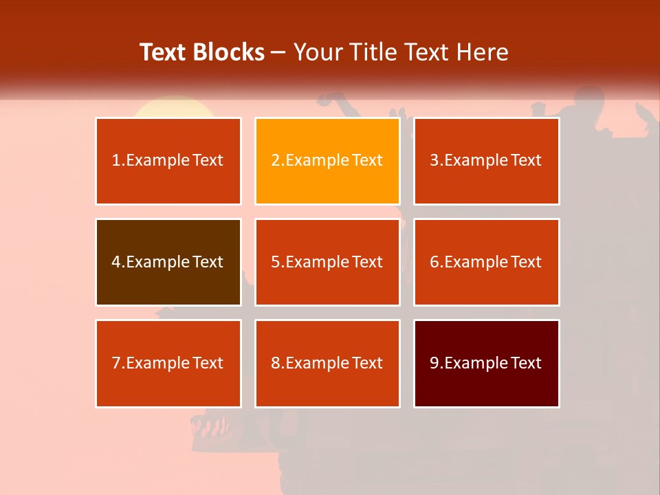The Sun Is Setting Over A Chinese Building PowerPoint Template