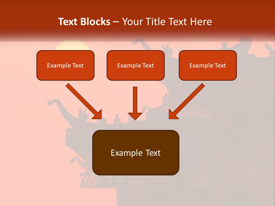 The Sun Is Setting Over A Chinese Building PowerPoint Template