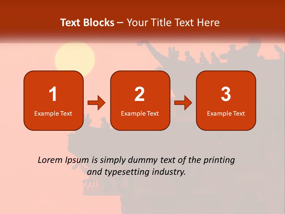 The Sun Is Setting Over A Chinese Building PowerPoint Template
