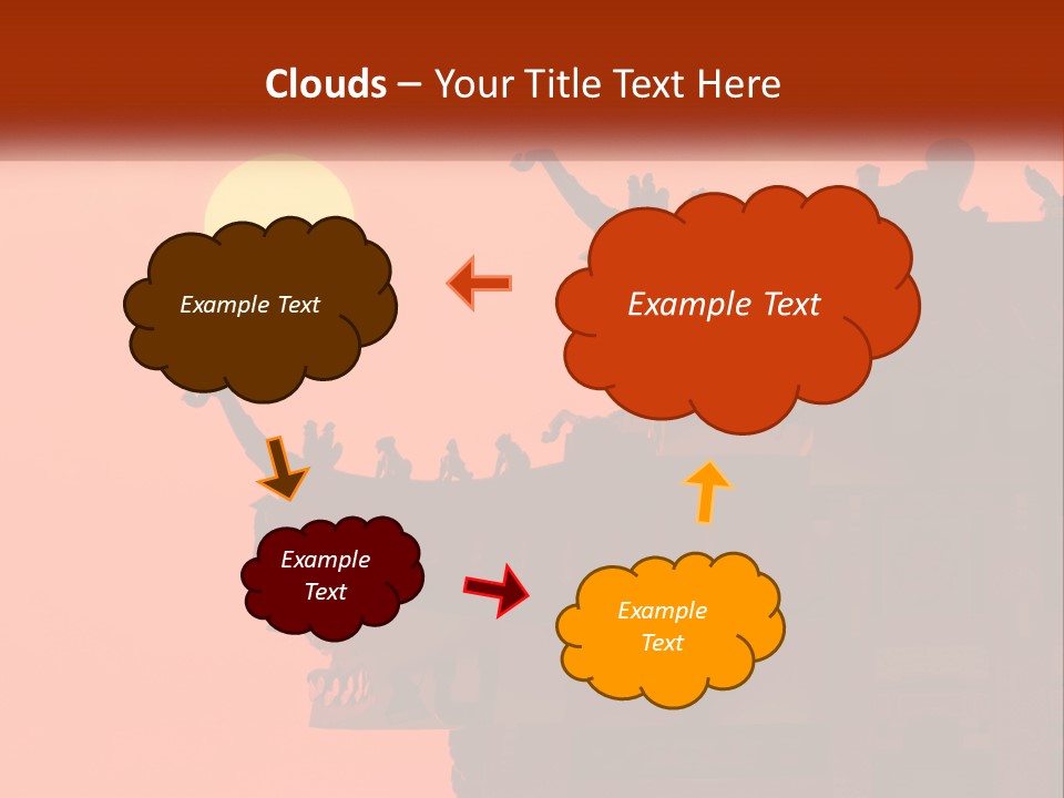 The Sun Is Setting Over A Chinese Building PowerPoint Template