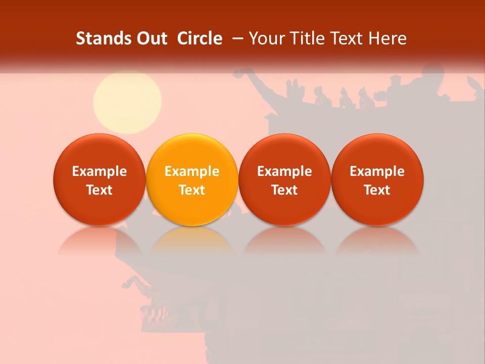 The Sun Is Setting Over A Chinese Building PowerPoint Template
