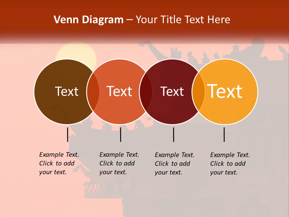 The Sun Is Setting Over A Chinese Building PowerPoint Template