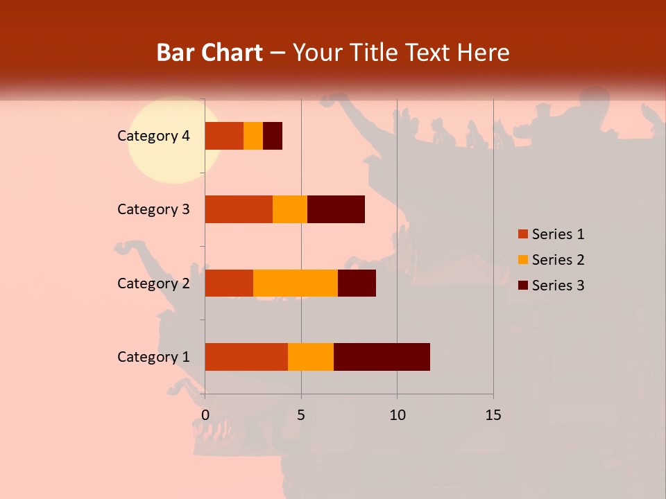 The Sun Is Setting Over A Chinese Building PowerPoint Template