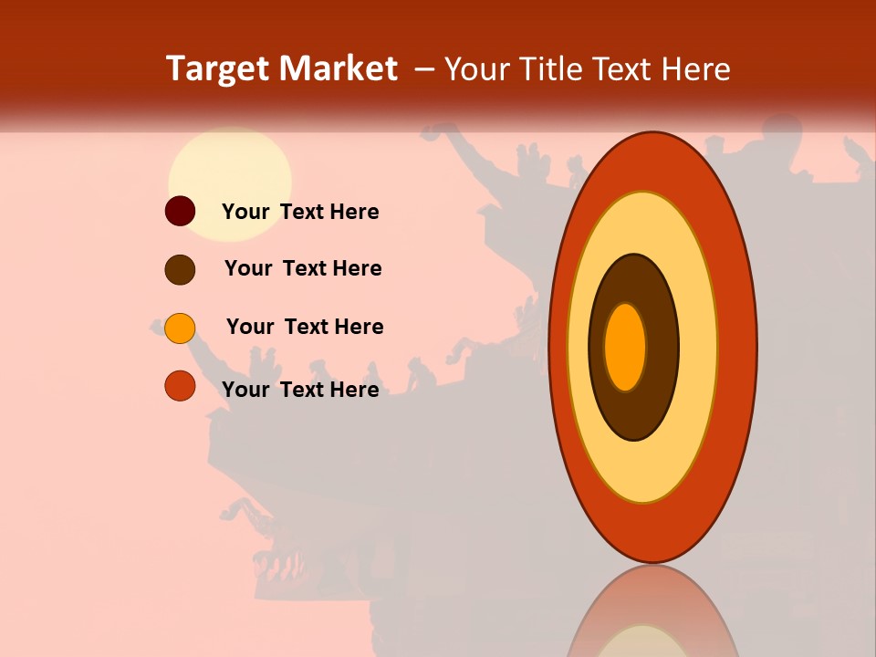 The Sun Is Setting Over A Chinese Building PowerPoint Template