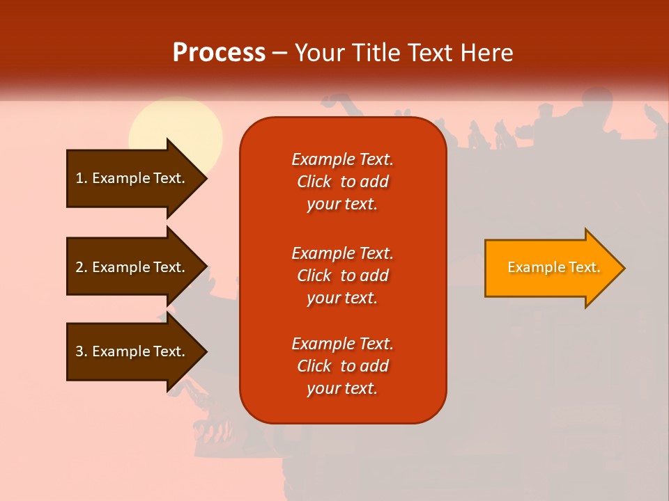 The Sun Is Setting Over A Chinese Building PowerPoint Template