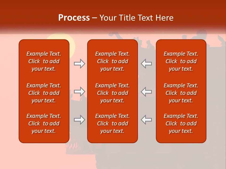 The Sun Is Setting Over A Chinese Building PowerPoint Template