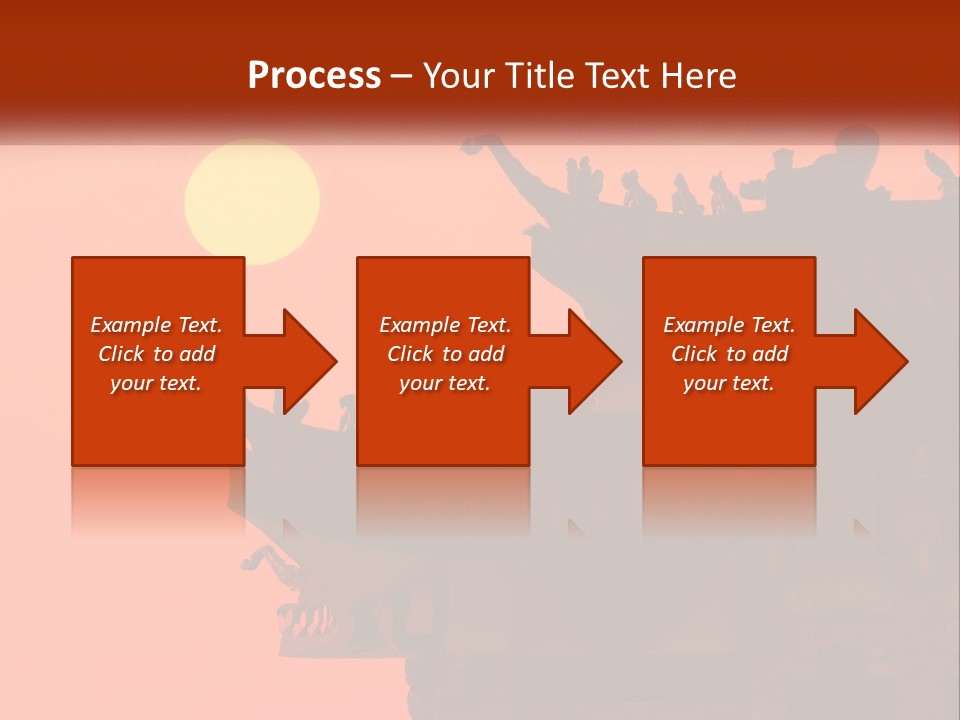 The Sun Is Setting Over A Chinese Building PowerPoint Template