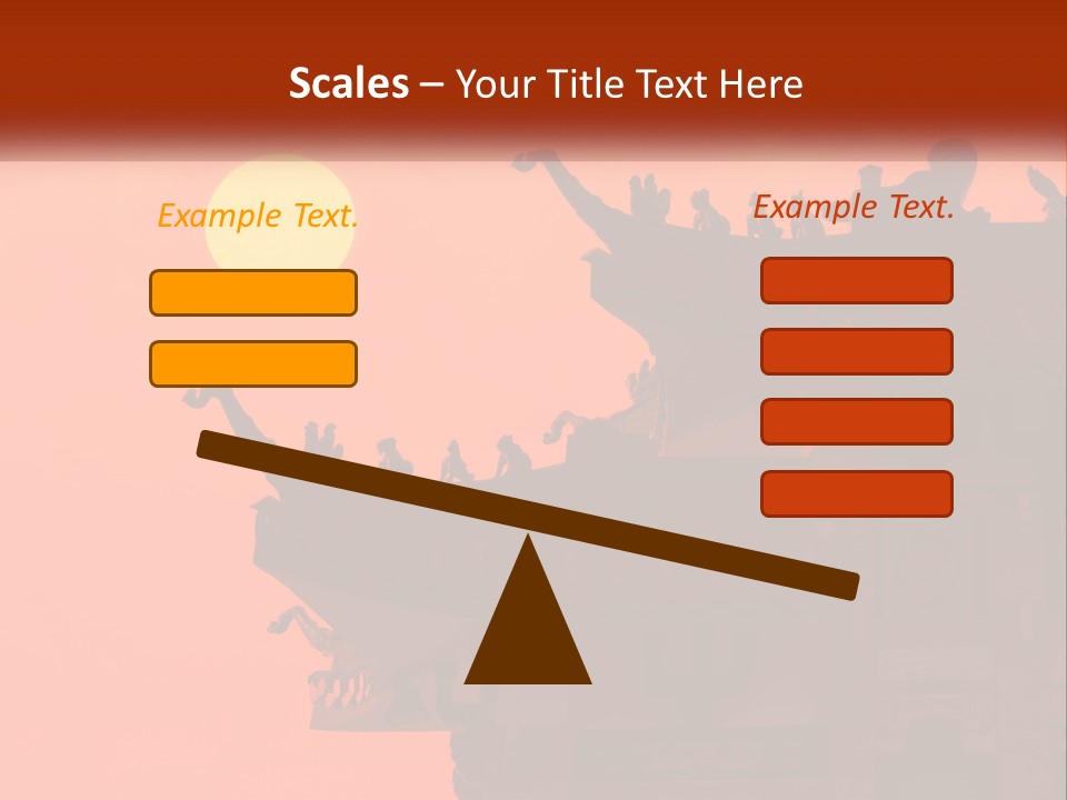 The Sun Is Setting Over A Chinese Building PowerPoint Template