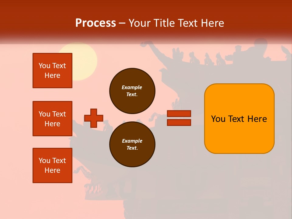 The Sun Is Setting Over A Chinese Building PowerPoint Template