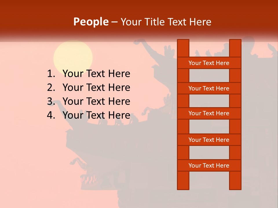 The Sun Is Setting Over A Chinese Building PowerPoint Template