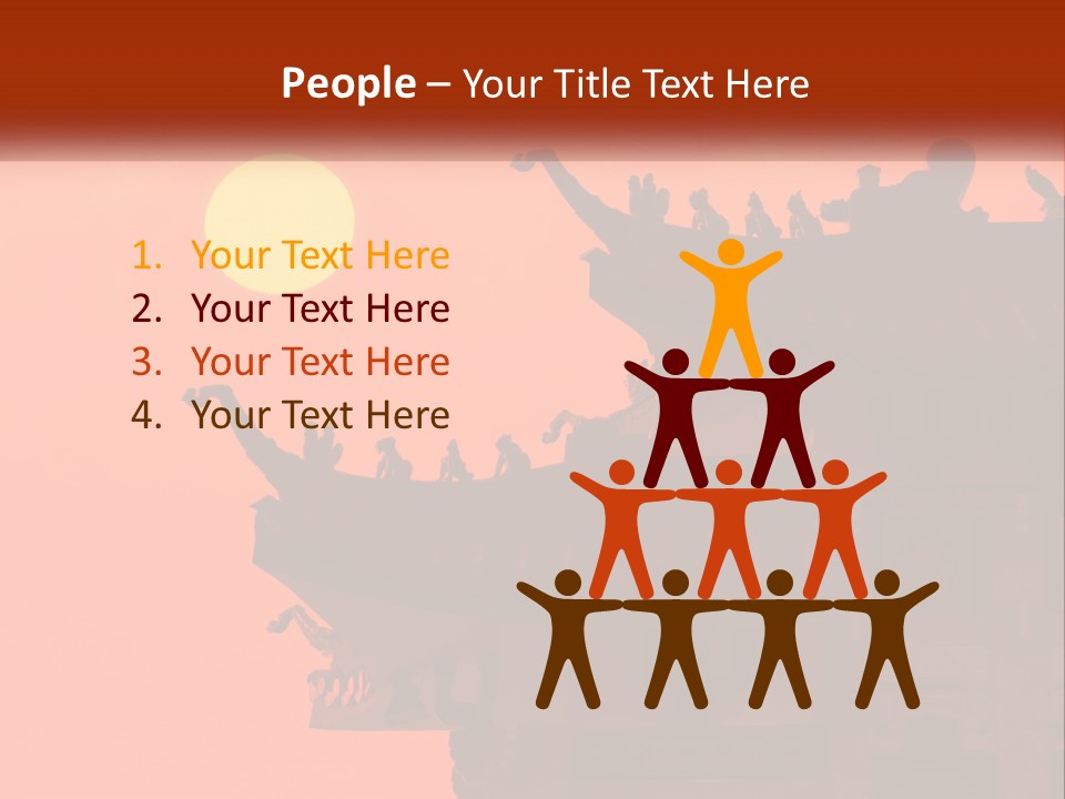 The Sun Is Setting Over A Chinese Building PowerPoint Template