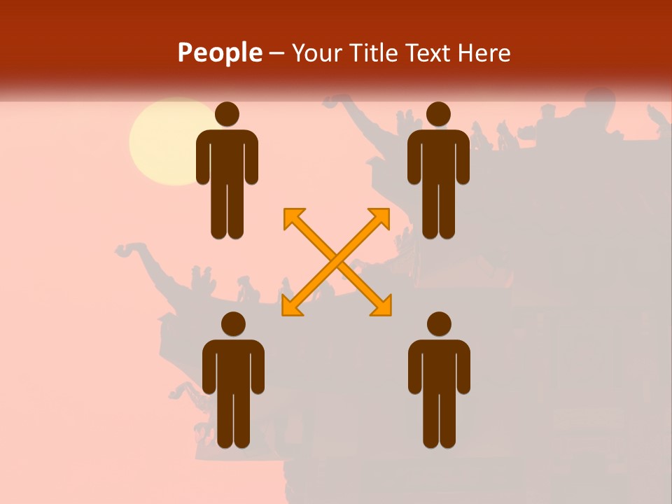 The Sun Is Setting Over A Chinese Building PowerPoint Template