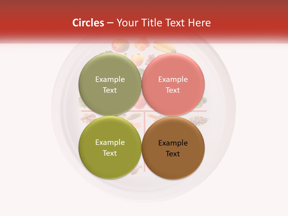 A White Plate With Different Types Of Food On It PowerPoint Template