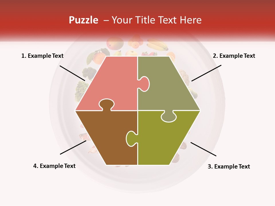 A White Plate With Different Types Of Food On It PowerPoint Template
