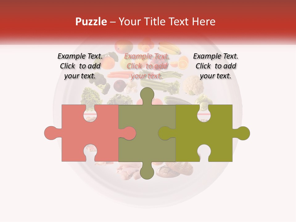 A White Plate With Different Types Of Food On It PowerPoint Template