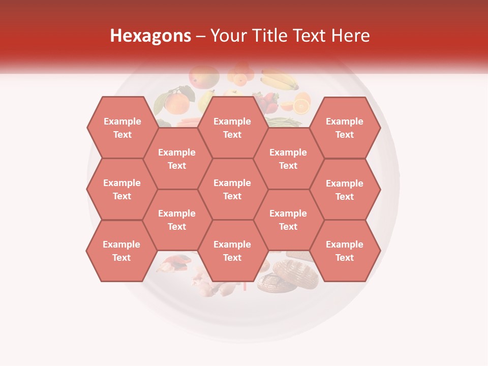 A White Plate With Different Types Of Food On It PowerPoint Template