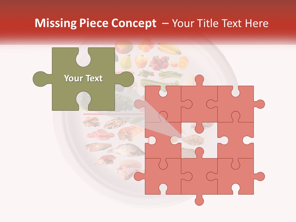 A White Plate With Different Types Of Food On It PowerPoint Template