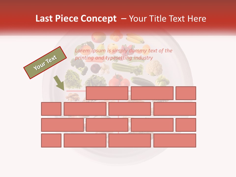 A White Plate With Different Types Of Food On It PowerPoint Template