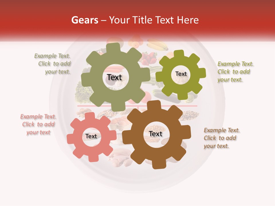 A White Plate With Different Types Of Food On It PowerPoint Template