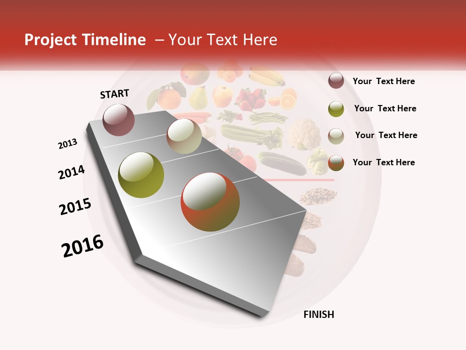 A White Plate With Different Types Of Food On It PowerPoint Template