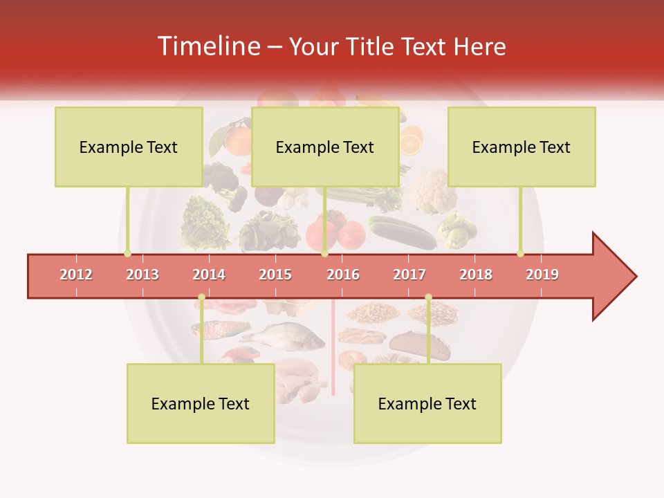 A White Plate With Different Types Of Food On It PowerPoint Template