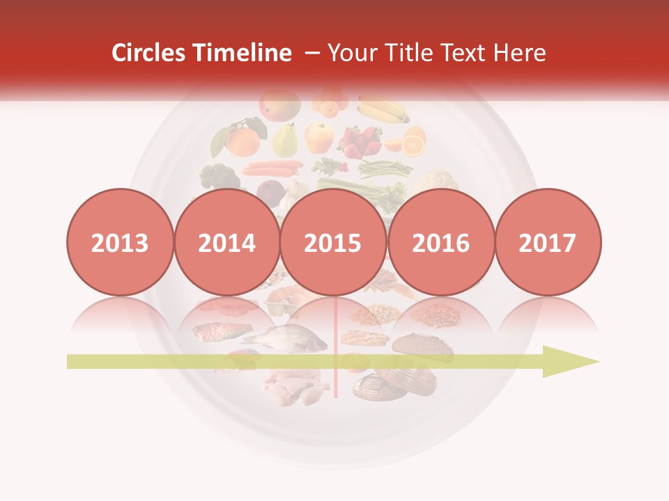 A White Plate With Different Types Of Food On It PowerPoint Template