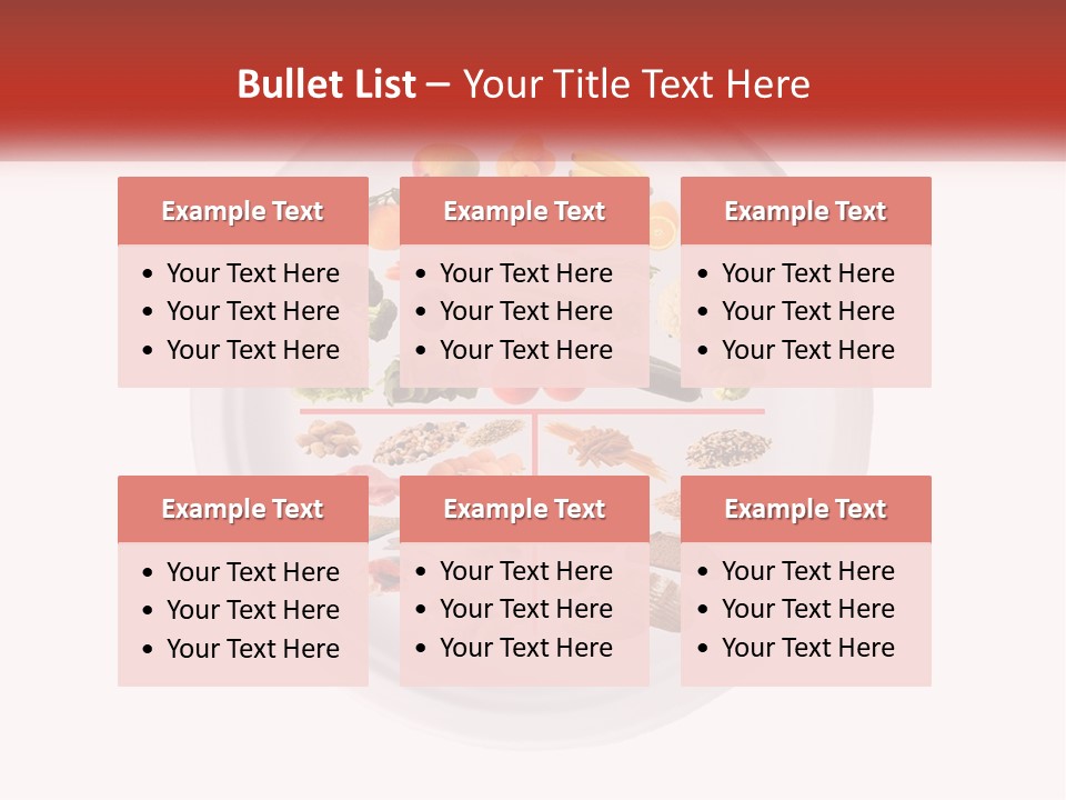 A White Plate With Different Types Of Food On It PowerPoint Template