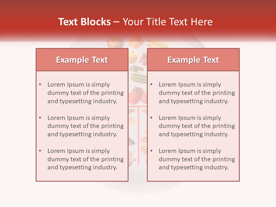 A White Plate With Different Types Of Food On It PowerPoint Template