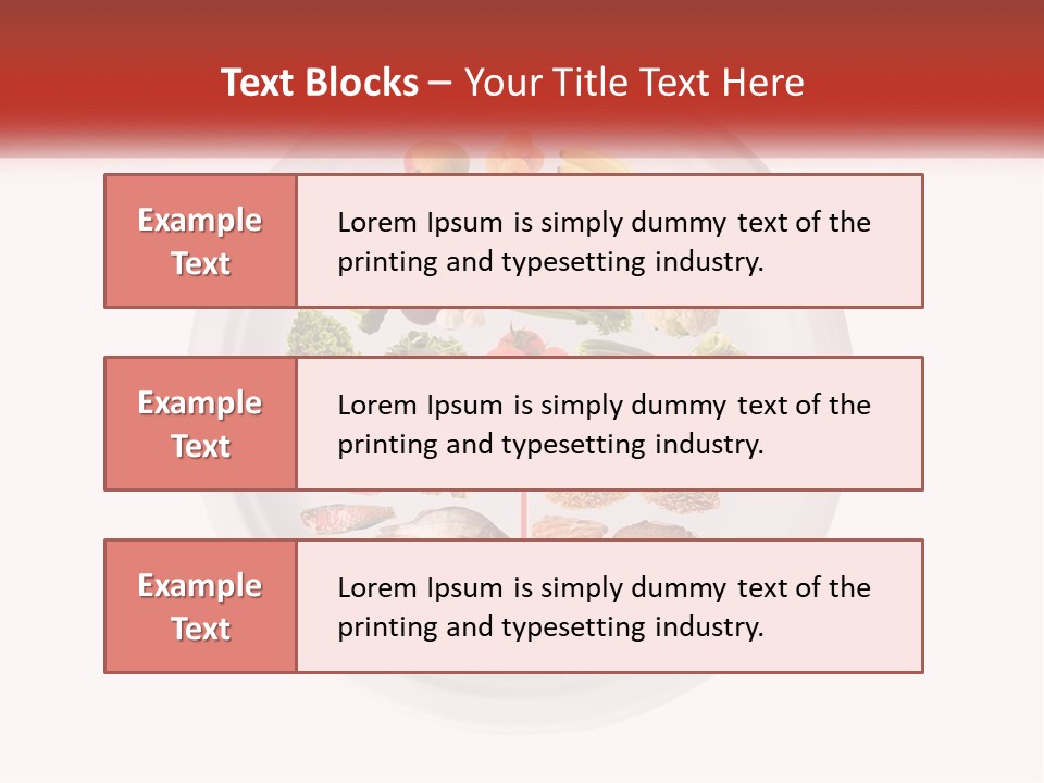 A White Plate With Different Types Of Food On It PowerPoint Template