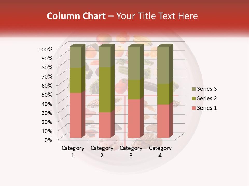 A White Plate With Different Types Of Food On It PowerPoint Template