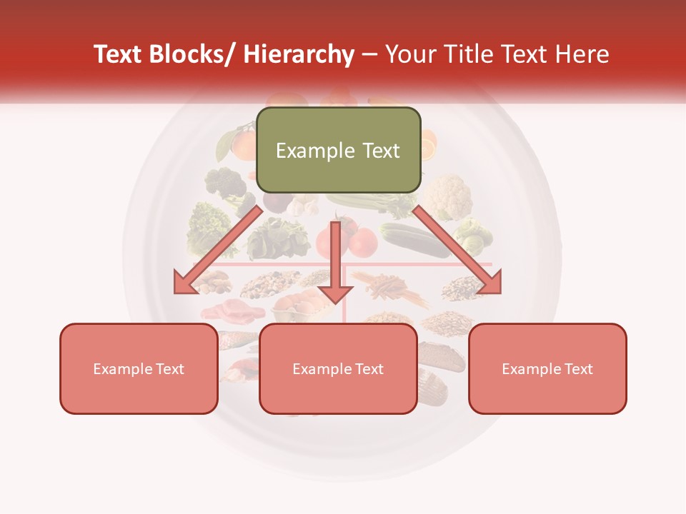 A White Plate With Different Types Of Food On It PowerPoint Template