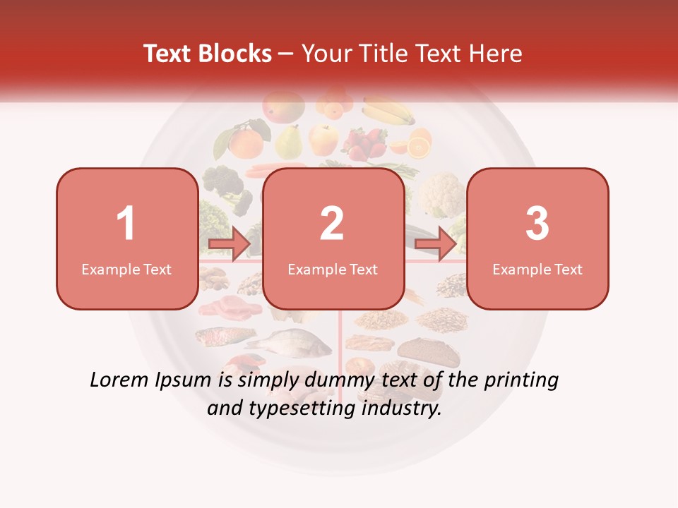A White Plate With Different Types Of Food On It PowerPoint Template