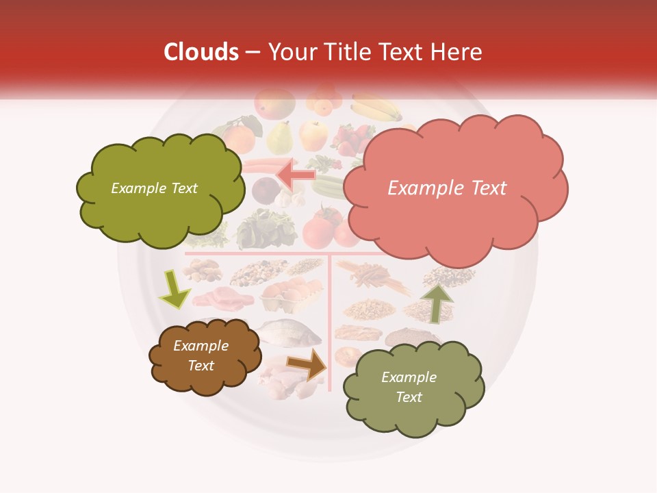A White Plate With Different Types Of Food On It PowerPoint Template