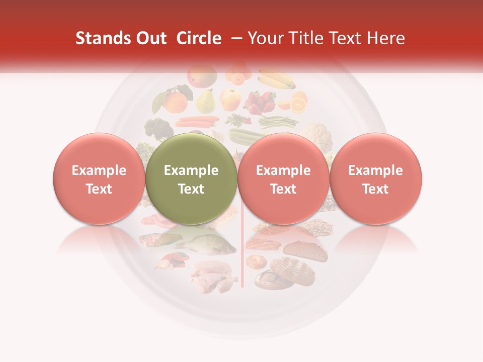 A White Plate With Different Types Of Food On It PowerPoint Template