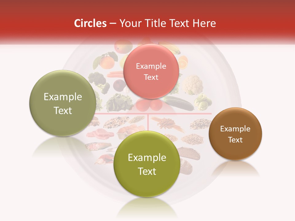 A White Plate With Different Types Of Food On It PowerPoint Template