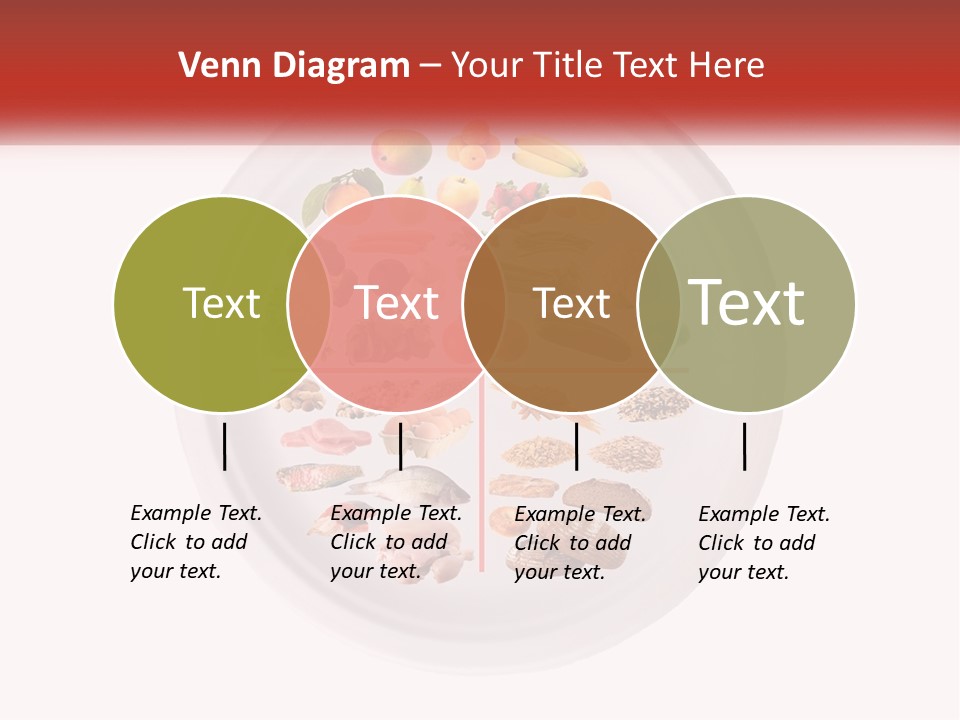 A White Plate With Different Types Of Food On It PowerPoint Template
