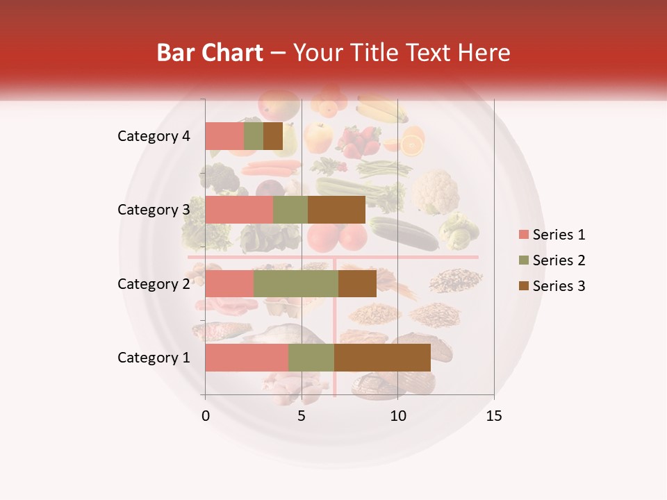 A White Plate With Different Types Of Food On It PowerPoint Template