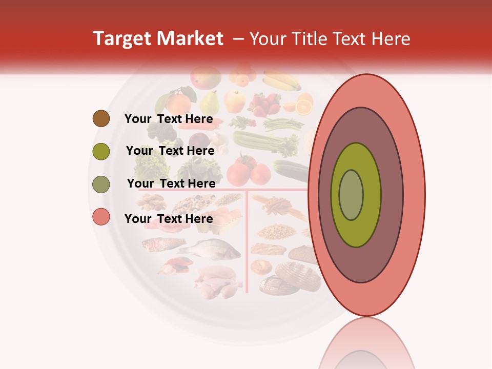A White Plate With Different Types Of Food On It PowerPoint Template