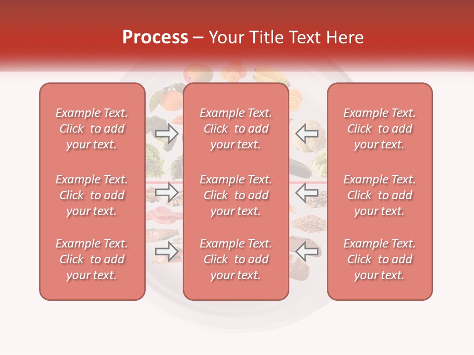 A White Plate With Different Types Of Food On It PowerPoint Template