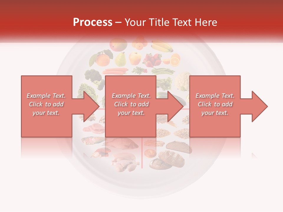 A White Plate With Different Types Of Food On It PowerPoint Template