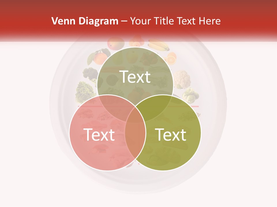 A White Plate With Different Types Of Food On It PowerPoint Template