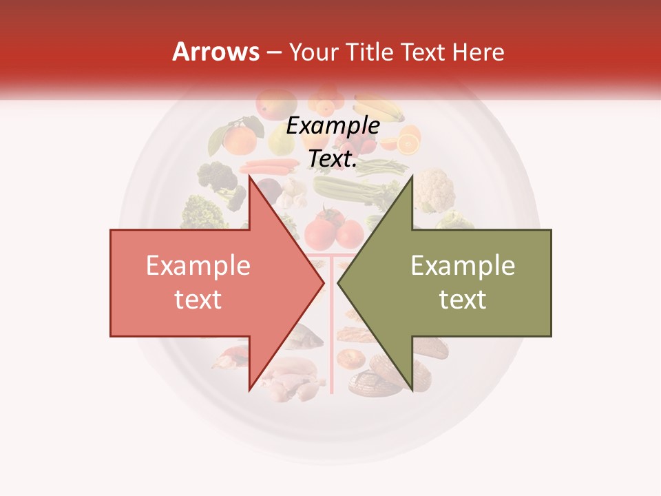 A White Plate With Different Types Of Food On It PowerPoint Template