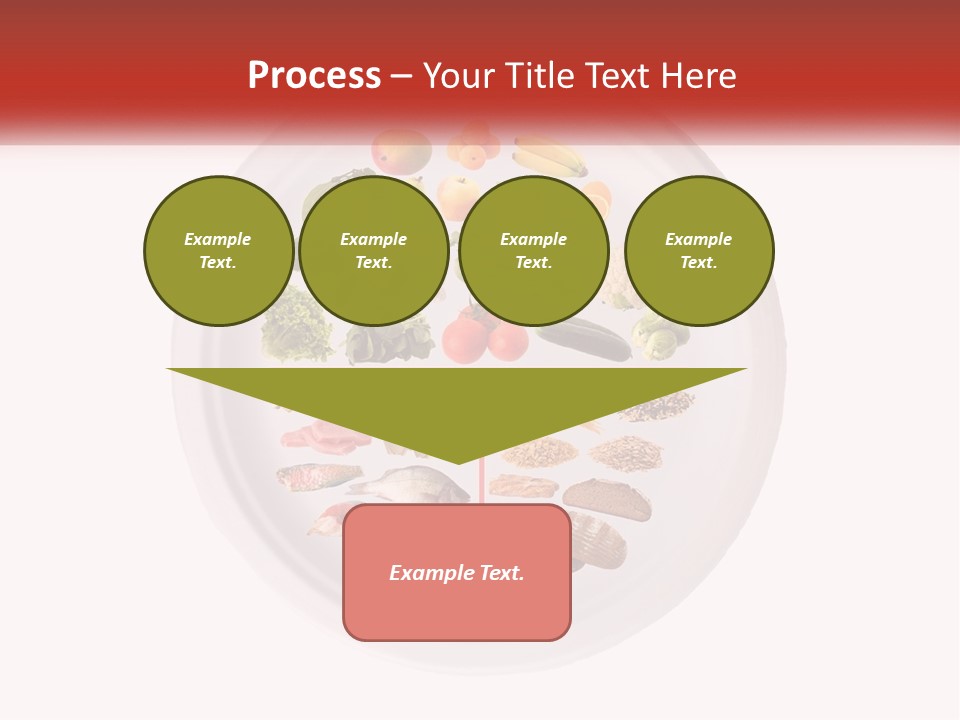 A White Plate With Different Types Of Food On It PowerPoint Template