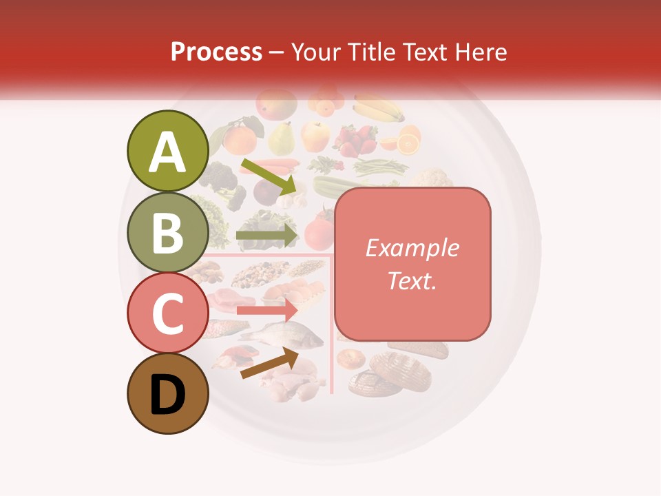 A White Plate With Different Types Of Food On It PowerPoint Template