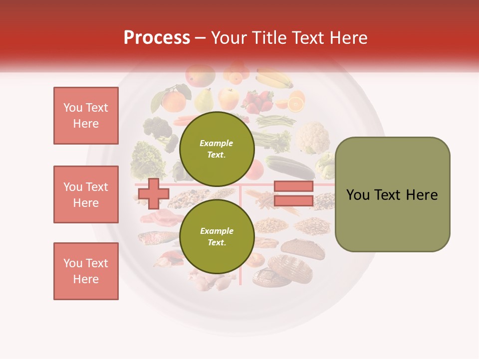 A White Plate With Different Types Of Food On It PowerPoint Template