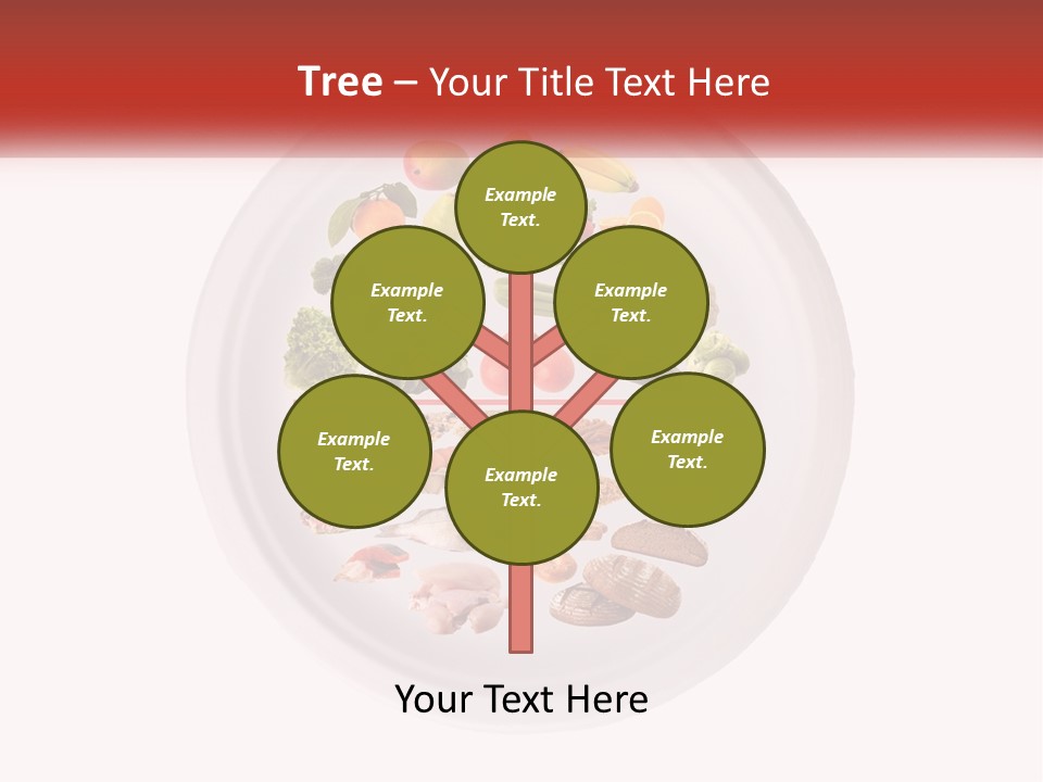 A White Plate With Different Types Of Food On It PowerPoint Template