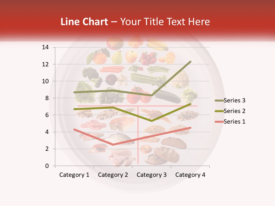 A White Plate With Different Types Of Food On It PowerPoint Template