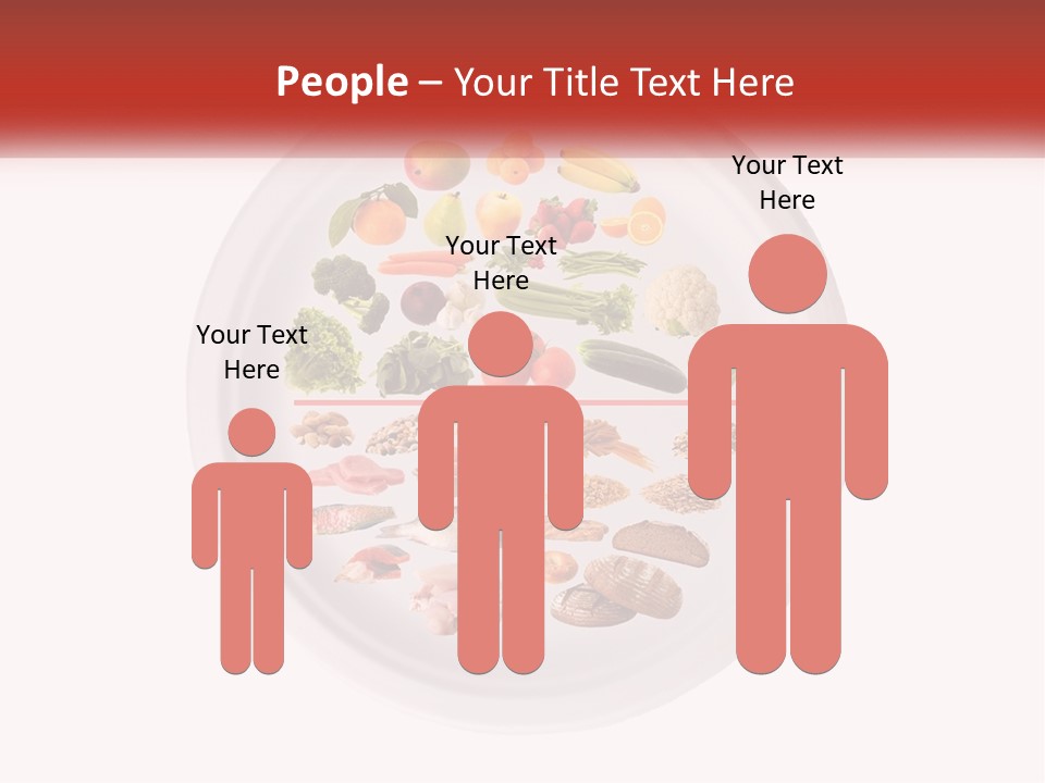 A White Plate With Different Types Of Food On It PowerPoint Template