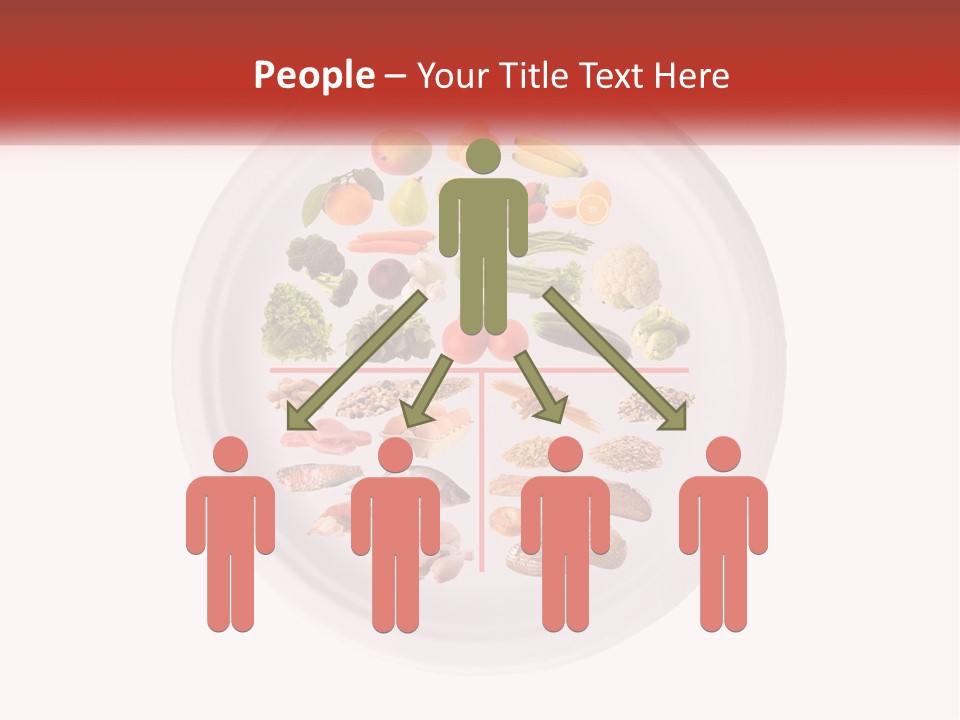 A White Plate With Different Types Of Food On It PowerPoint Template